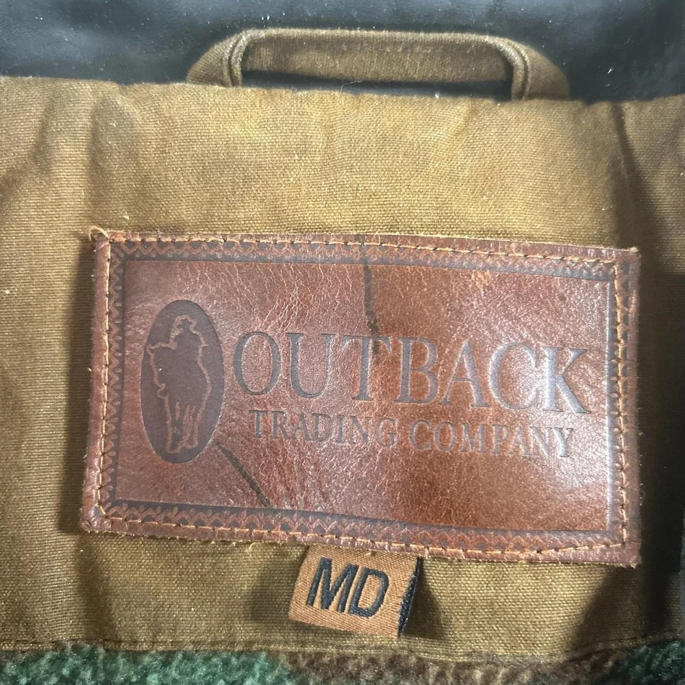 Outback Trading Company Jacket Mens Medium Brown Oilskin Pathfinder 2707